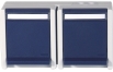 OPUS RESIST Schutzkontakt-Steckdose 2-fach, waagerecht, mit erhöhtem Berührungsschutz hellgrau/stahlblau