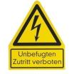 Aufkl.  Blitz  gelb, 240x210mm  Unbefugten Zutritt verboten