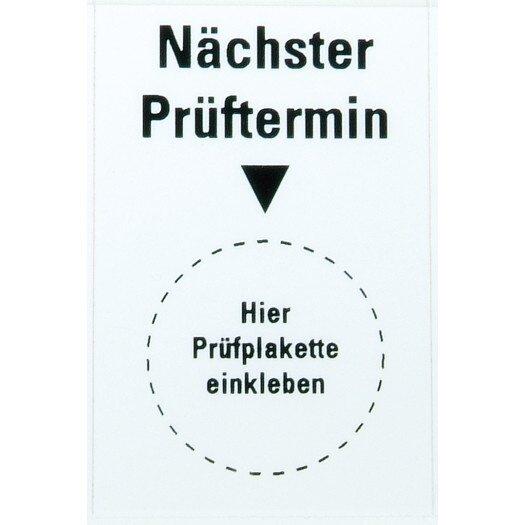 Kabel-Plaketten, transparent  "nächster Prüftermin " (8 St.)