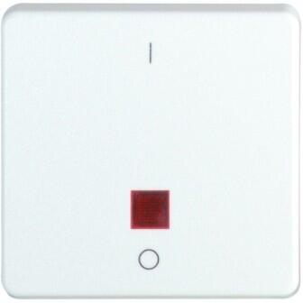 Wippe m.rotem Signalauge 2-pol reinweiß , OPUS-AQUA Aufdruck