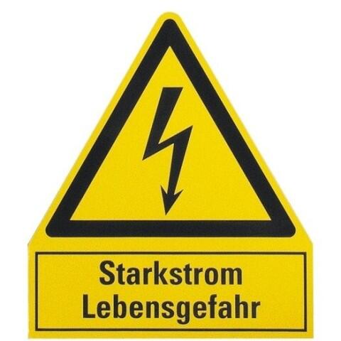 Aufkl.  "Blitz " gelb, 240x210mm  "Starkstrom Lebensgefahr "