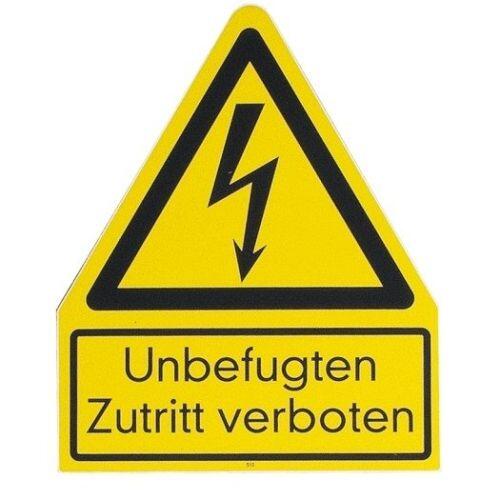 Aufkl. "Blitz " gelb, 240x210mm "Unbefugten Zutritt verboten "