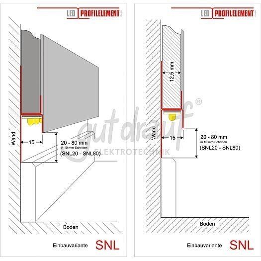 LED-Profil SNL 20/12,5/2m ca. 1100g/inkl. Grundierung
